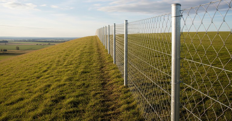 การล้อมรั้วที่ดินในพื้นที่ลาดชัน